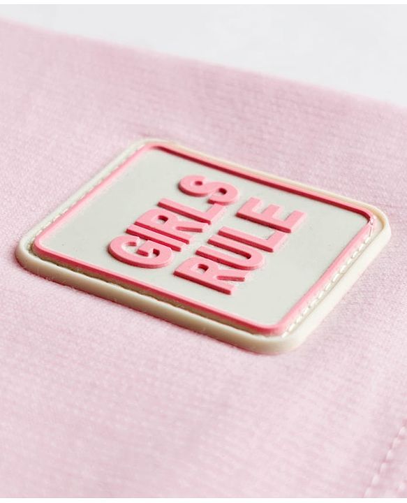 Pine Kids Looper Knit Shorts with Patch Detailing - Pink