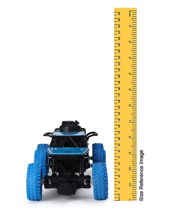 Babyhug Off Roader RC Car with Mist Smoke Spray - Blue| 6-Wheel Drive System| Monster Car Designed for All Terrain| 2.4 GHz Long Range Remote| Type-C Charging| Best Gift for 4+ Year Kids