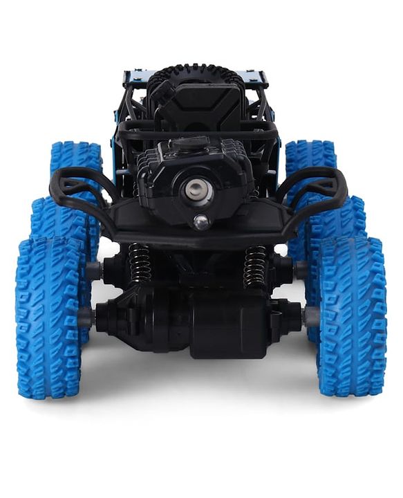 Babyhug Off Roader RC Car with Mist Smoke Spray - Blue| 6-Wheel Drive System| Monster Car Designed for All Terrain| 2.4 GHz Long Range Remote| Type-C Charging| Best Gift for 4+ Year Kids