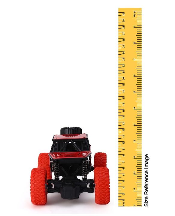Babyhug Mud Master and Rechargeable RC Car - Red| 4-Wheel Drive System| Designed for All Terrain| Long Range 2.4 GHz Remote| BIS Certified| Gifting Toy| Type-C Charging| Best Gift for 4+ Year Kids