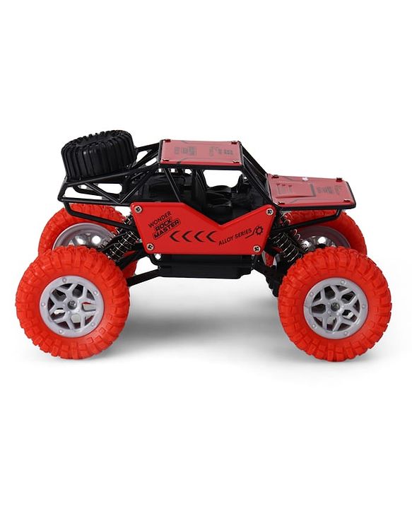 Babyhug Mud Master and Rechargeable RC Car - Red| 4-Wheel Drive System| Designed for All Terrain| Long Range 2.4 GHz Remote| BIS Certified| Gifting Toy| Type-C Charging| Best Gift for 4+ Year Kids