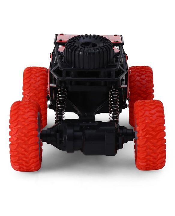 Babyhug Mud Master and Rechargeable RC Car - Red| 4-Wheel Drive System| Designed for All Terrain| Long Range 2.4 GHz Remote| BIS Certified| Gifting Toy| Type-C Charging| Best Gift for 4+ Year Kids