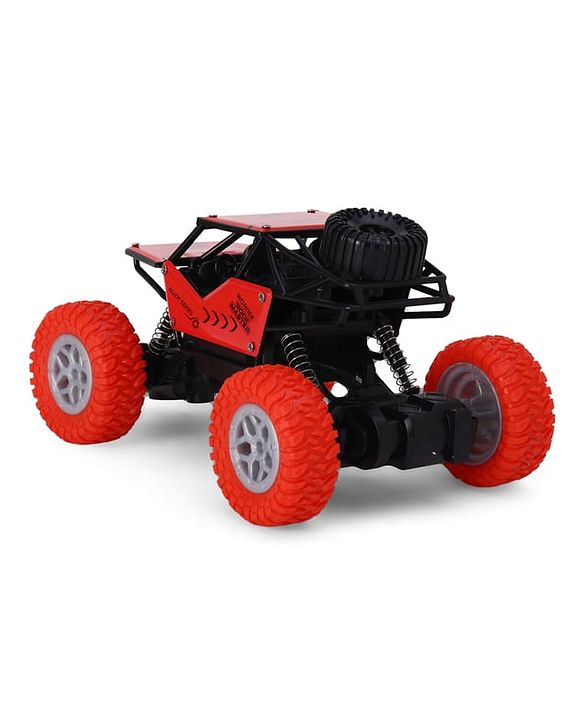 Babyhug Mud Master and Rechargeable RC Car - Red| 4-Wheel Drive System| Designed for All Terrain| Long Range 2.4 GHz Remote| BIS Certified| Gifting Toy| Type-C Charging| Best Gift for 4+ Year Kids
