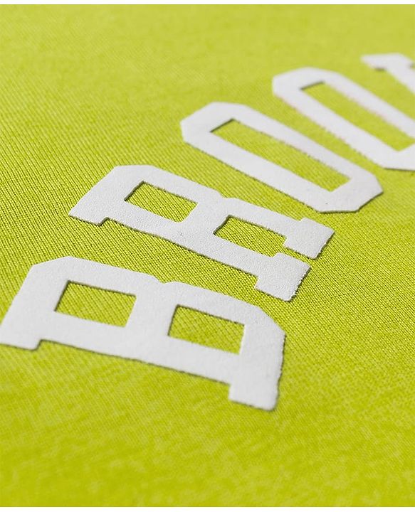 Pine Kids Cotton Knit Half Sleeves T-Shirt With Text Print - Green