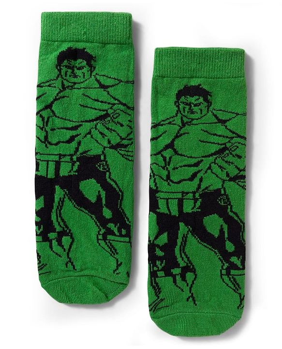 Pine Kids Marvel Non Terry Cotton Knit Anti Bacterial Ankle Length Socks With Avengers Graphic Pack of 3 - Multicolour