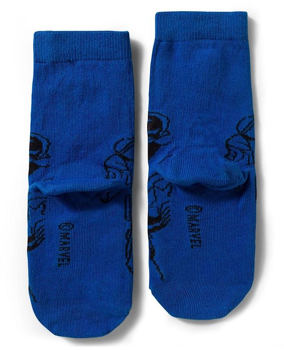 Pine Kids Marvel Non Terry Cotton Knit Anti Bacterial Ankle Length Socks With Avengers Graphic Pack of 3 - Multicolour