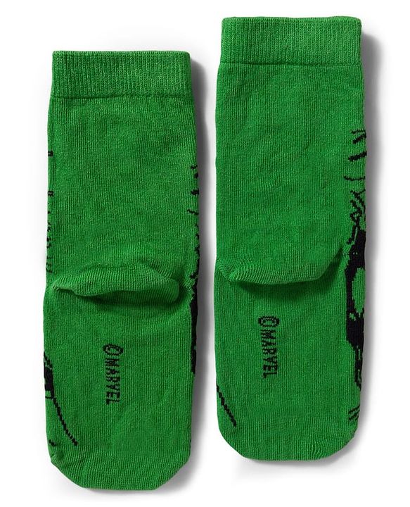 Pine Kids Marvel Non Terry Cotton Knit Anti Bacterial Ankle Length Socks With Avengers Graphic Pack of 3 - Multicolour