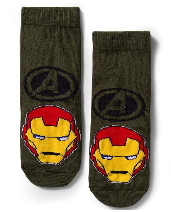 Pine Kids Marvel Non Terry Cotton Knit Anti Bacterial Ankle Length Socks With Avengers Graphic Pack of 3 - Mutlicolour