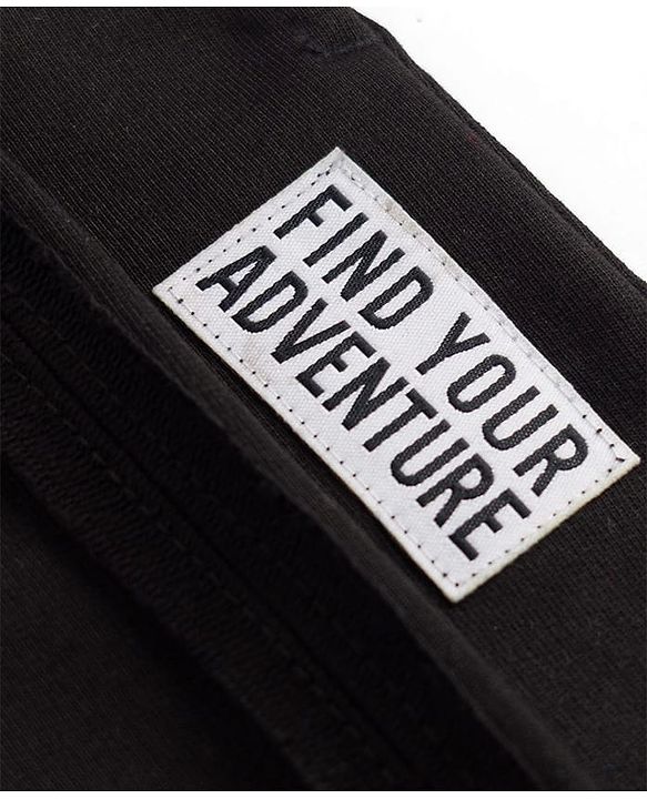 Pine Kids Knit Full Length Lounge Pant With Find Your Adventure Badge - Black