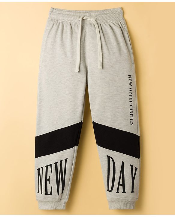 Pine Kids Knit Full Length Lounge Pant With New Opportunities Print - Grey