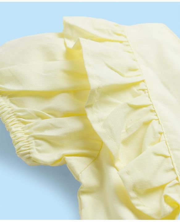 Babyhug Cotton Woven Half Sleeves Color Blocked Frock - Multicolor