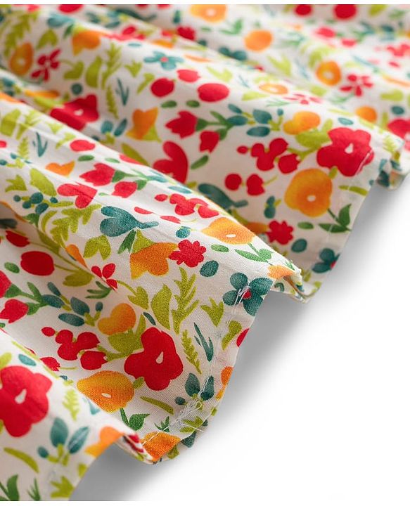 Babyhug Cotton Woven Sleeveless Floral Printed Frock -  Multicolour