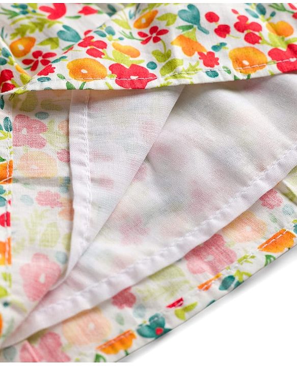 Babyhug Cotton Woven Sleeveless Floral Printed Frock -  Multicolour