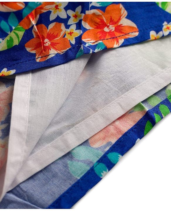 Babyhug Cotton Woven Sleeveless Frock with Floral Print - Multicolour