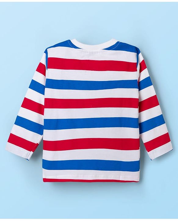 Babyhug Marvel Single Jersey Knit Full Sleeves T-Shirts with Avengers Graphic & Stripes Pack of 3 - Multicolor