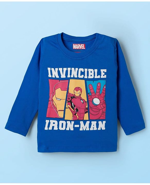 Babyhug Marvel Single Jersey Knit Full Sleeves T-Shirts with Avengers Graphic & Stripes Pack of 3 - Multicolor