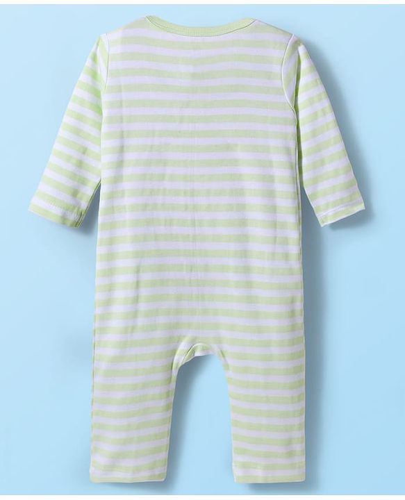 Babyhug Disney Interlock Knit Full Sleeves Rompers With Mickey Mouse Print Pack Of 2 - White