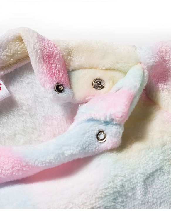 Babyhug Velour Knit Full Sleeves Co-ords Winter Wear Night Suit With Tie Dye Print - Multicolour