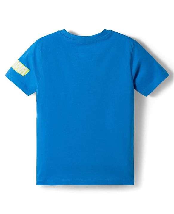 Pine Kids Marvel Single Jersey Knit Half Sleeves T-Shirt & Short Set With Captain America Print - Blue