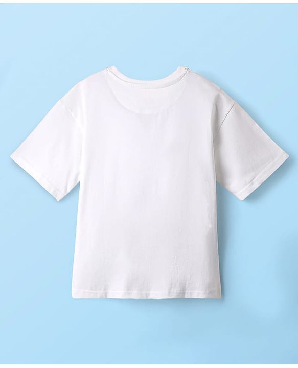 Pine Kids Marvel Single Jersey Knit Half Sleeves T-Shirt With Spiderman Print - White