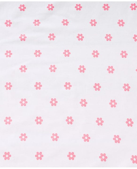 Babyhug Cotton Knit Hooded Towel With Butterfly & Floral Embroidery & Print L 65 x B 61 cm - Lavender