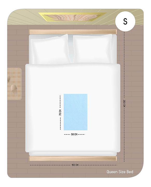 Babyhug Smart Dry Waterproof Bed Protector Sheet  Medium Size Pack of 3 - Sky Blue, Pink & Lilac| Soft & Breathable Top Layer| Leak Proof Bottom Layer| Hypoallergenic Mattress Protector for 0+ Months