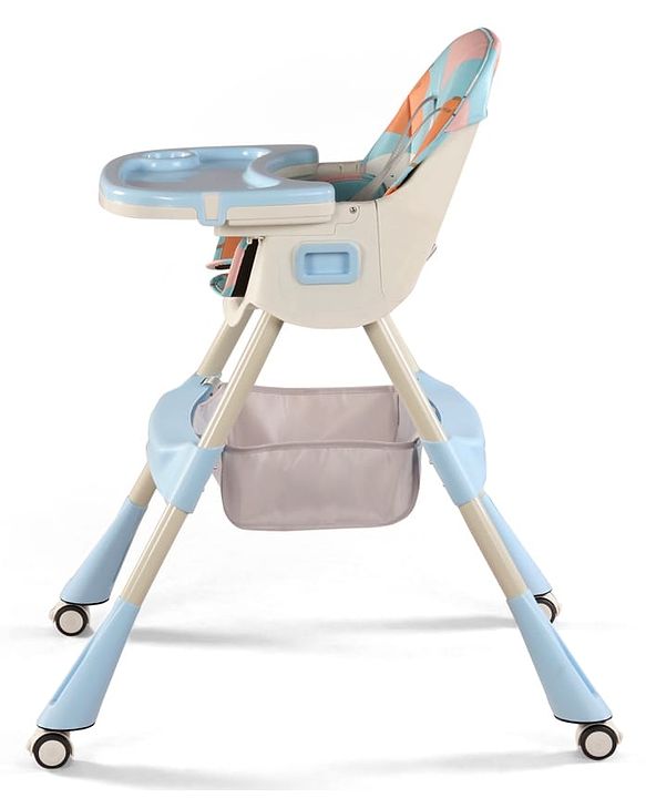 Babyhug 3-in-1 Convertible High Chair - Green| 5-Point Safety Harness| Dual Detachable Food Tray| Adjustable & Foldable Design| Removable Wheels with Brakes| Anti-Skid Base| Toddler & Rocking Chair