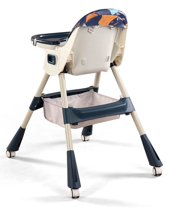 Babyhug 3-in-1 Convertible High Chair - Green| 5-Point Safety Harness| Dual Detachable Food Tray| Adjustable & Foldable Design| Removable Wheels with Brakes| Anti-Skid Base| Toddler & Rocking Chair