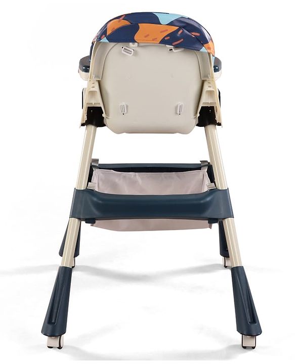 Babyhug 3-in-1 Convertible High Chair - Green| 5-Point Safety Harness| Dual Detachable Food Tray| Adjustable & Foldable Design| Removable Wheels with Brakes| Anti-Skid Base| Toddler & Rocking Chair