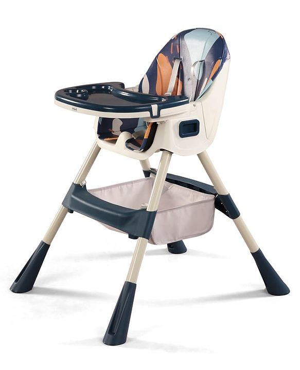 Babyhug 3-in-1 Convertible High Chair - Green| 5-Point Safety Harness| Dual Detachable Food Tray| Adjustable & Foldable Design| Removable Wheels with Brakes| Anti-Skid Base| Toddler & Rocking Chair
