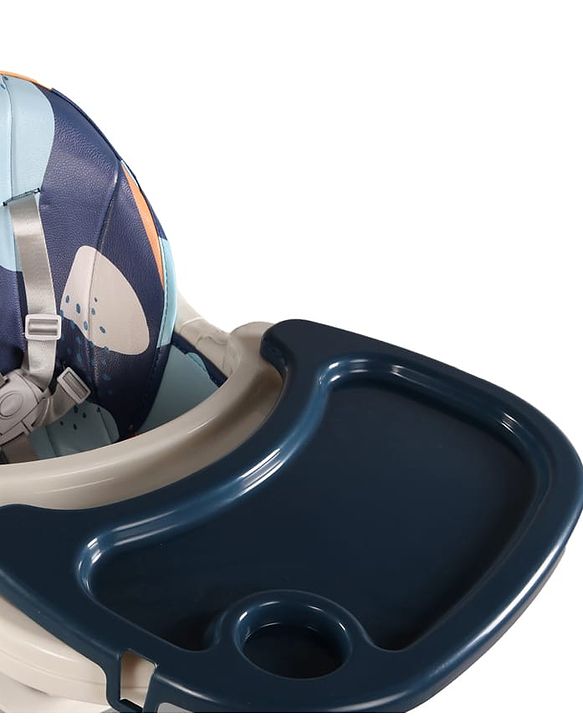 Babyhug 3-in-1 Convertible High Chair - Green| 5-Point Safety Harness| Dual Detachable Food Tray| Adjustable & Foldable Design| Removable Wheels with Brakes| Anti-Skid Base| Toddler & Rocking Chair