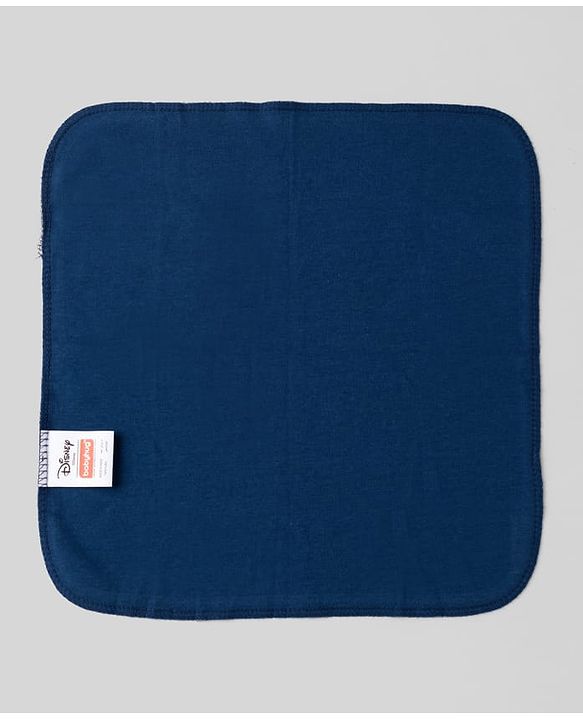 Babyhug Disney Premium Wash Cloths Pack of 3 Sailor Mickey Print - White, Blue & Navy| Soft & Gentle| Highly Absorbent| Multipurpose Baby Care Essential| Machine Washable| Soft & Breathable