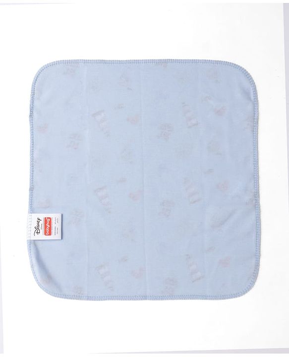 Babyhug Disney Mickey Sailor Print Premium Wash Cloths Pack of 6 - White, Blue & Navy| Soft & Gentle| Highly Absorbent| Multipurpose Baby Care Essential| Machine Washable