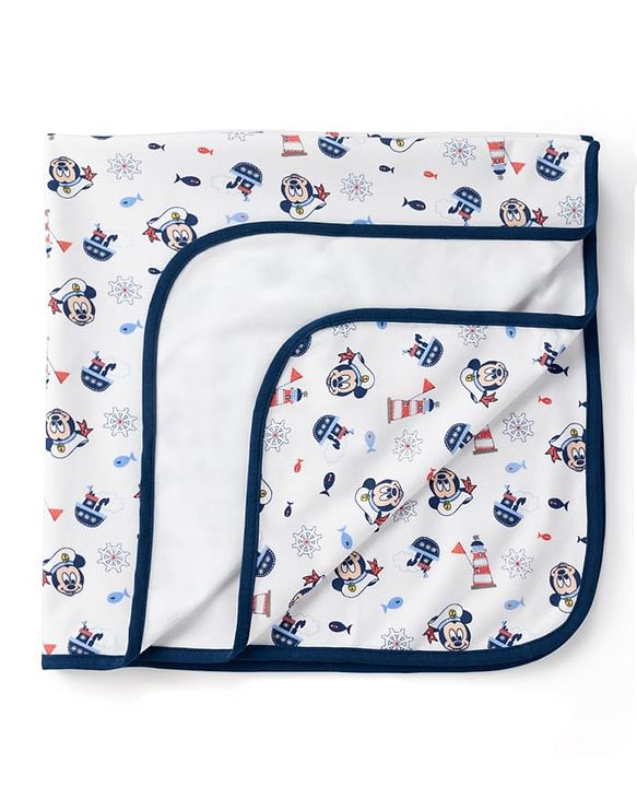 Babyhug Disney Premium Diaper Changing Mat Pack of 1 Sailor Mickey Print - White