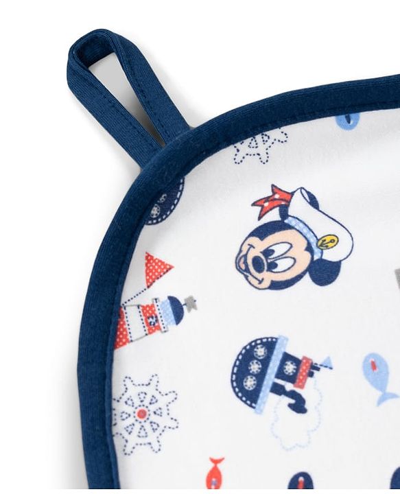 Babyhug Disney Premium Diaper Changing Mat Pack of 1 Sailor Mickey Print - White