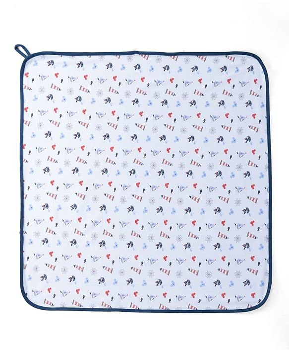 Babyhug Disney Mickey Sailor Print Premium Diaper Changing Mat Pack of 1 - Blue| Soft & Comfortable| Easy to Clean| Portable Baby Care Essential