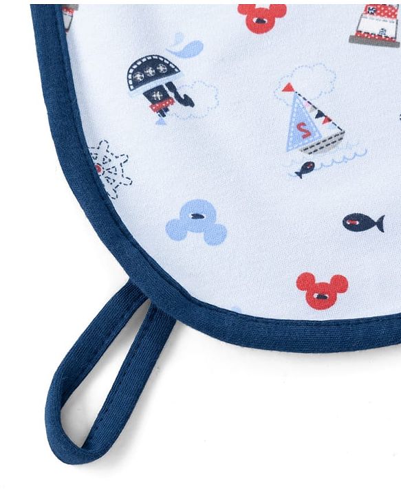 Babyhug Disney Mickey Sailor Print Premium Diaper Changing Mat Pack of 1 - Blue| Soft & Comfortable| Easy to Clean| Portable Baby Care Essential
