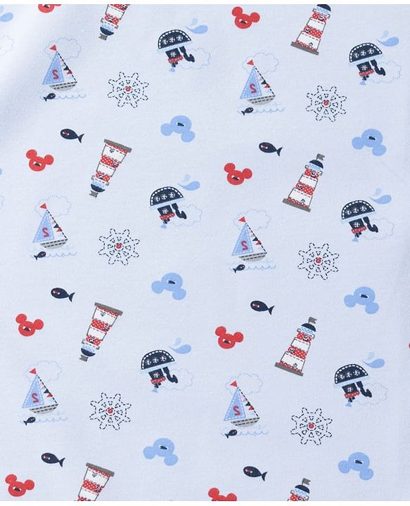 Babyhug Disney Mickey Sailor Print Premium Diaper Changing Mat Pack of 1 - Blue| Soft & Comfortable| Easy to Clean| Portable Baby Care Essential