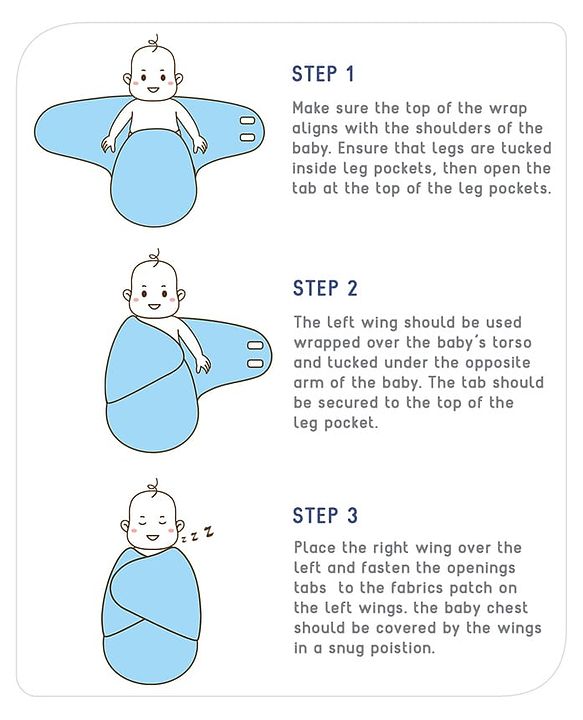 Babyhug Disney Sailor Mickey Premium Swaddle Wrapper - Blue Soft Breathable Cotton Adjustable Velcro Closure| Gentle on Baby's Skin 0-6 Months Prevents Startling Reflex Travel Friendly