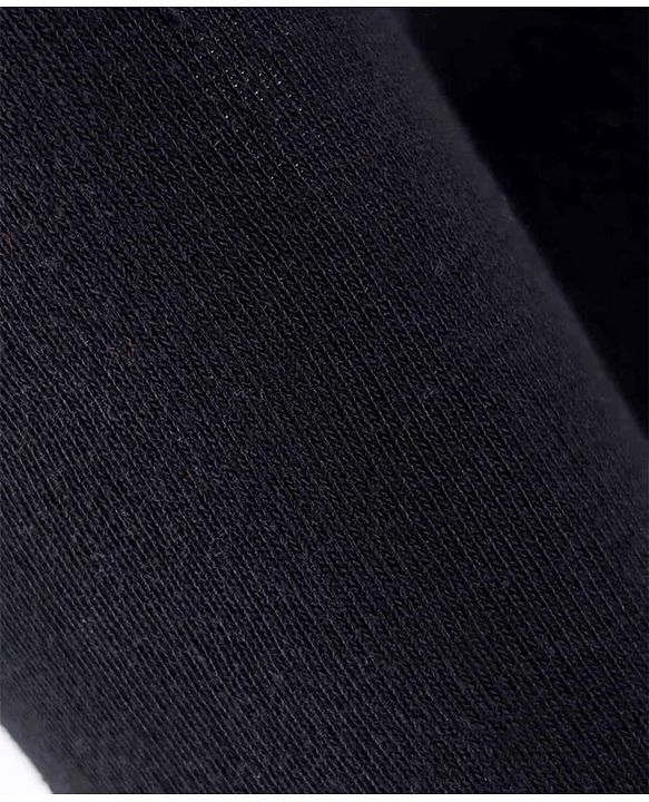 Cute Walk by Babyhug Cotton Knit Anti Bacterial Solid Footed Tights - Black