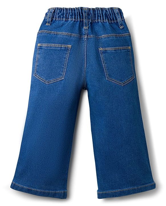 Babyhug Denim Embellished Full Length Jeans With Stretch - Jeans