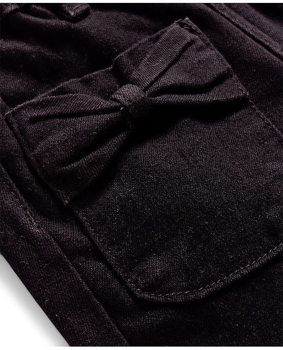 Babyhug Denim Full Length Washed Jeans With Stretch - Black