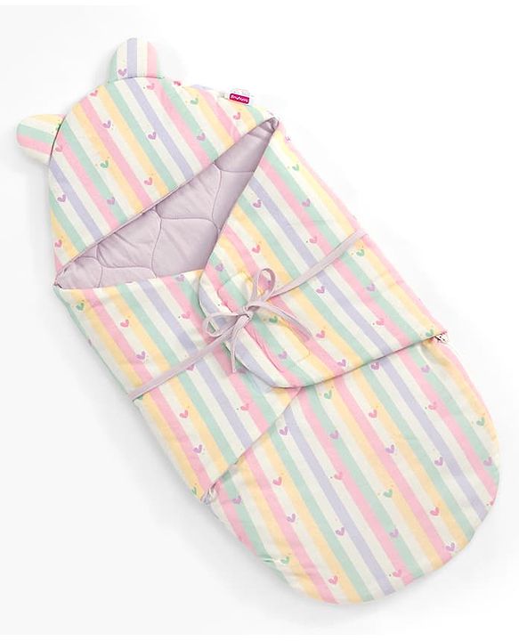 Babyhug Premium 100% Cotton Bear Shaped Carry Nest Cum Sleeping Bag for Babies - Beige - Woodland Theme| Soft Cotton| Snug Wrap Design| Easy-Access| 04 Months Babies| Newborn Essential