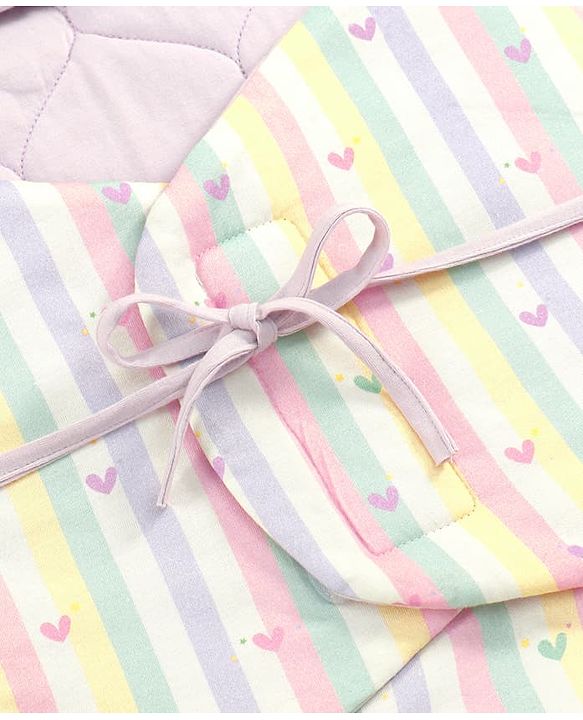 Babyhug Premium 100% Cotton Bear Shaped Carry Nest Cum Sleeping Bag for Babies - Beige - Woodland Theme| Soft Cotton| Snug Wrap Design| Easy-Access| 04 Months Babies| Newborn Essential