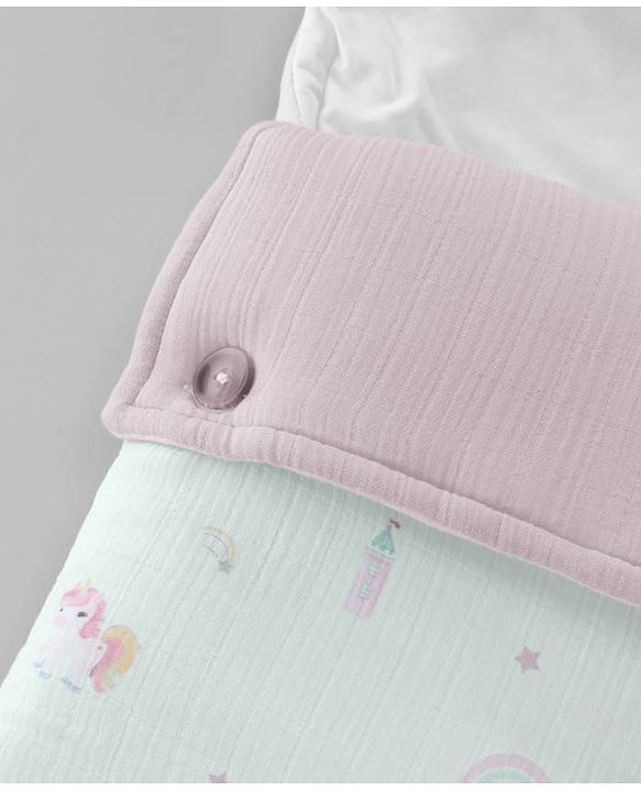 Babyhug Premium 100% Cotton Muslin Sleeping Bag - Woodland Print - Beige| Breathable Baby Sleep Sack| Hooded Swaddle Wrap| Easy Button Closure| Soft Lightweight| New Born Essential