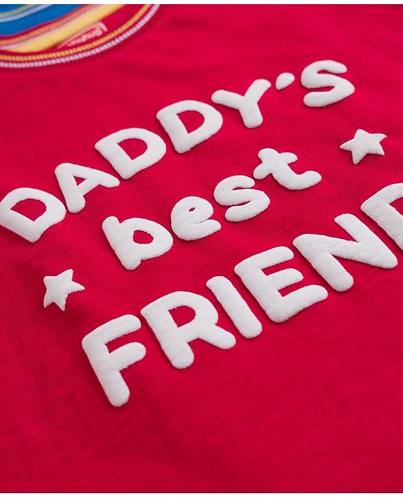 Babyhug Cotton Knit Sleeveless Tank T-Shirt with Text Print Pack of 3 - Red Yellow & Blue