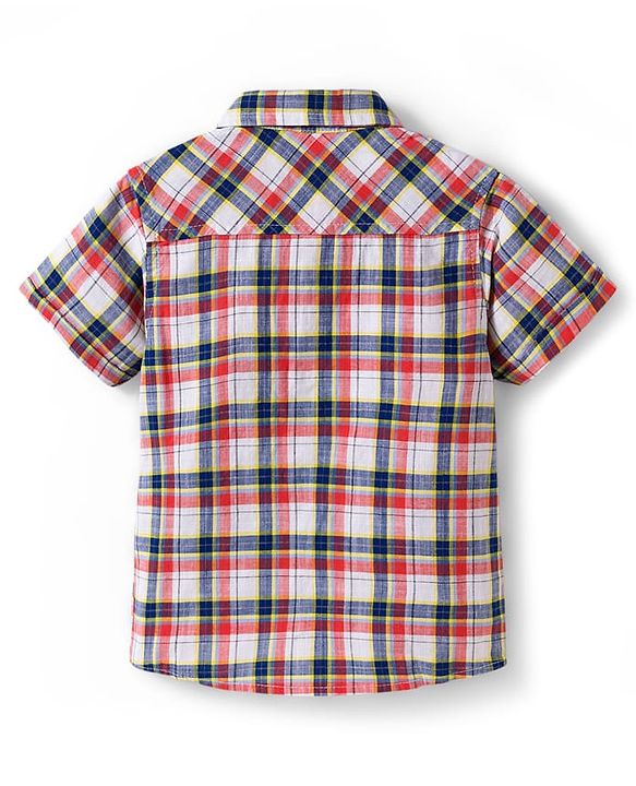 Babyhug Cotton Woven Half Sleeves Checks Shirt - Multicolor