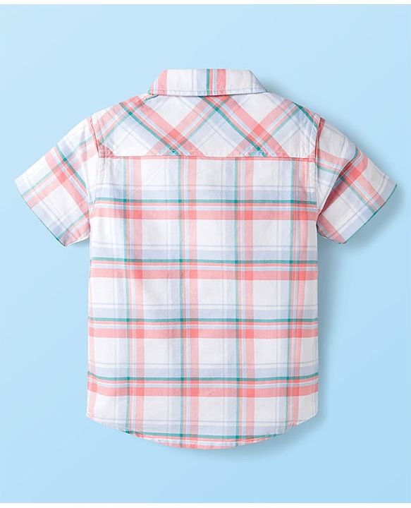 Babyhug Cotton Woven Half Sleeves Checked Shirt - Multicolor