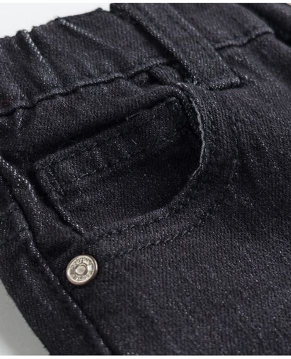 Babyhug Full Length Washed with Stretch Denim Jeans - Navy Blue