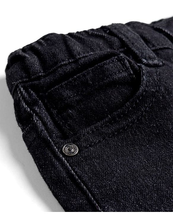 Babyhug Full Length Washed  Denim Jeans with Stretch - Navy Blue